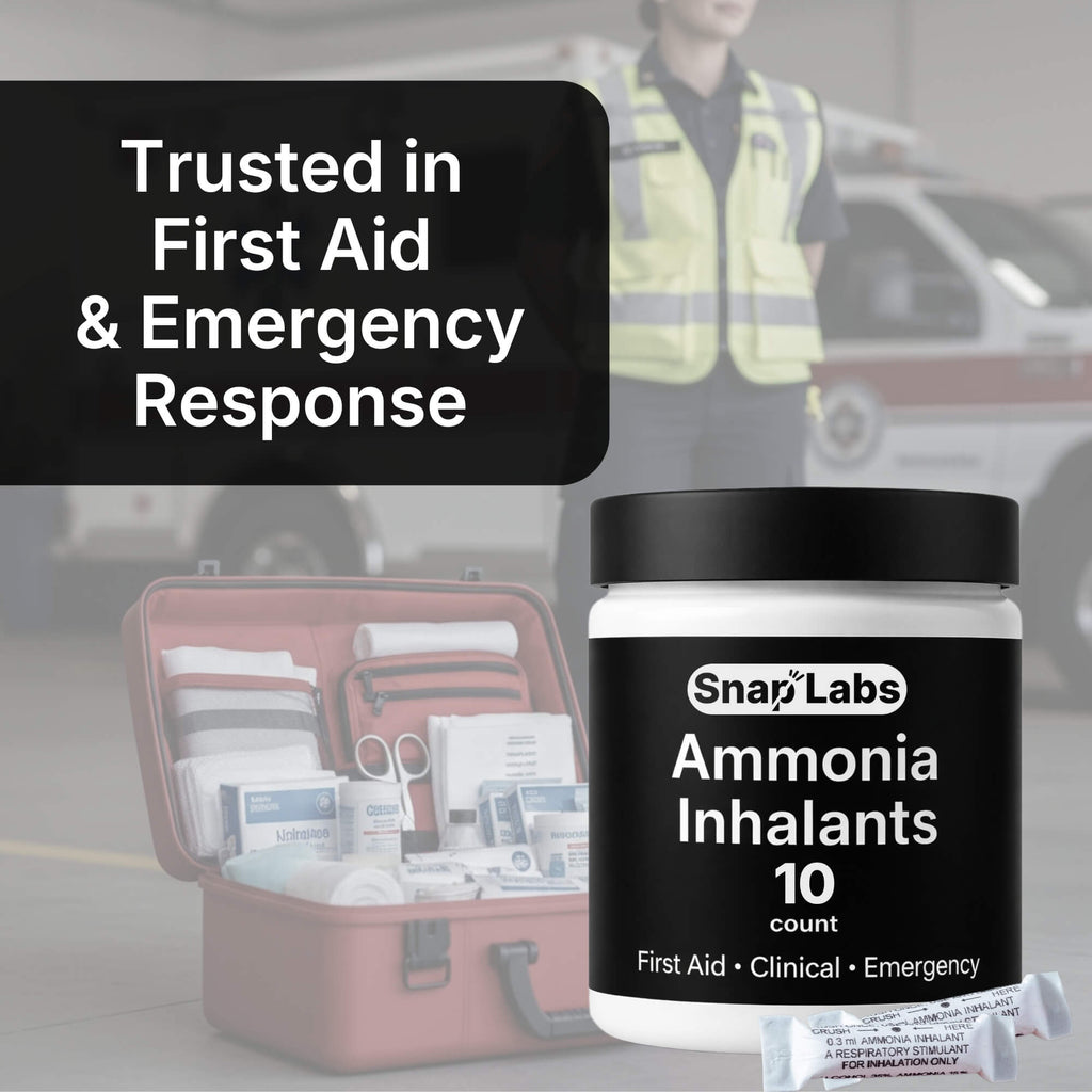 Ammonia Inhalant Ampules – Crushable Smelling Salts – 10 Count