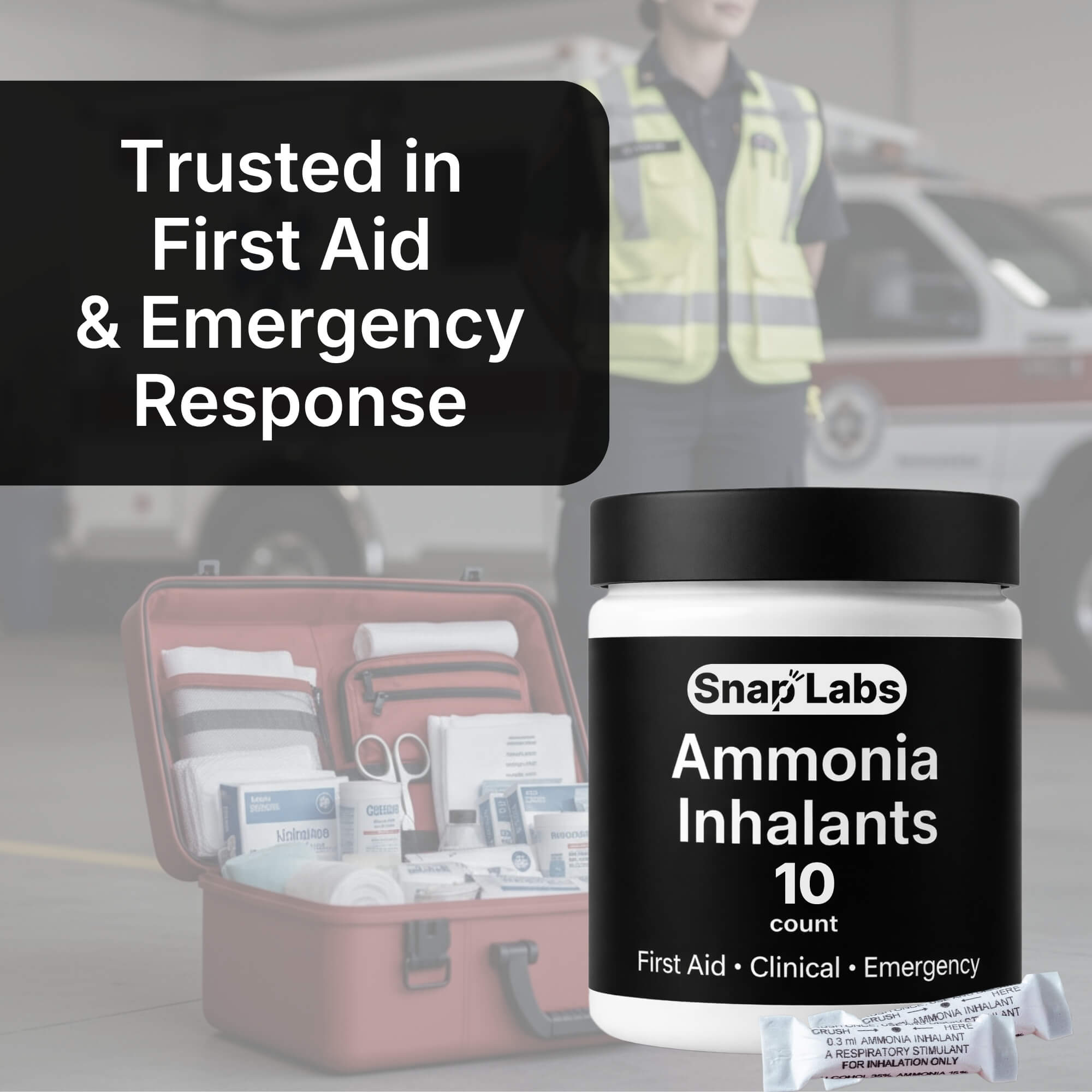 Ammonia Inhalant 10 Crushable Smelling Salts