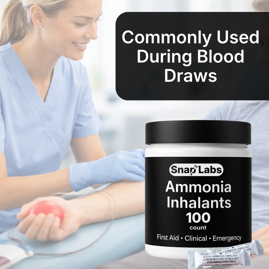Ammonia Inhalant Ampules – Crushable Smelling Salts – 100 Count