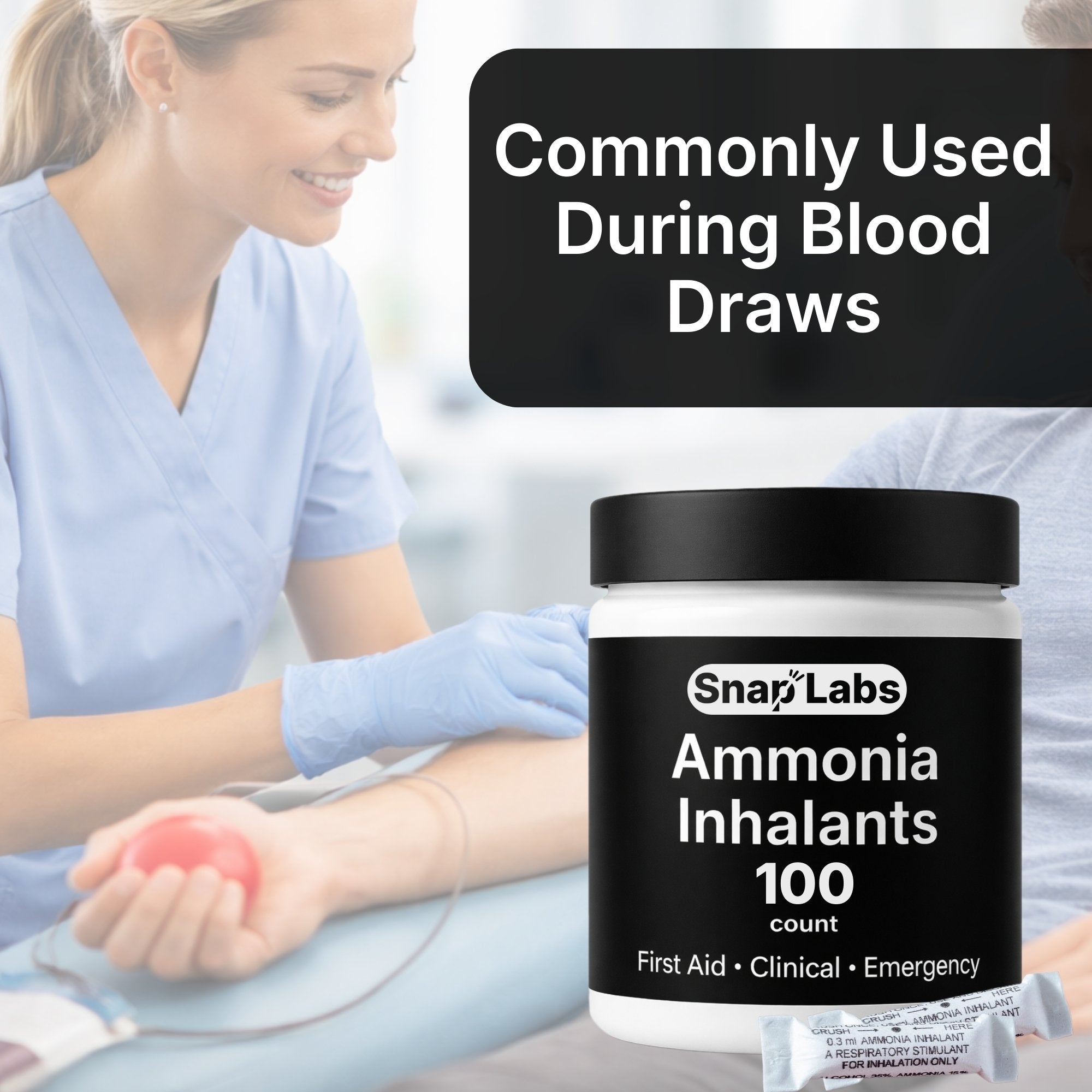 Ammonia Inhalant 100 Crushable Smelling Salts