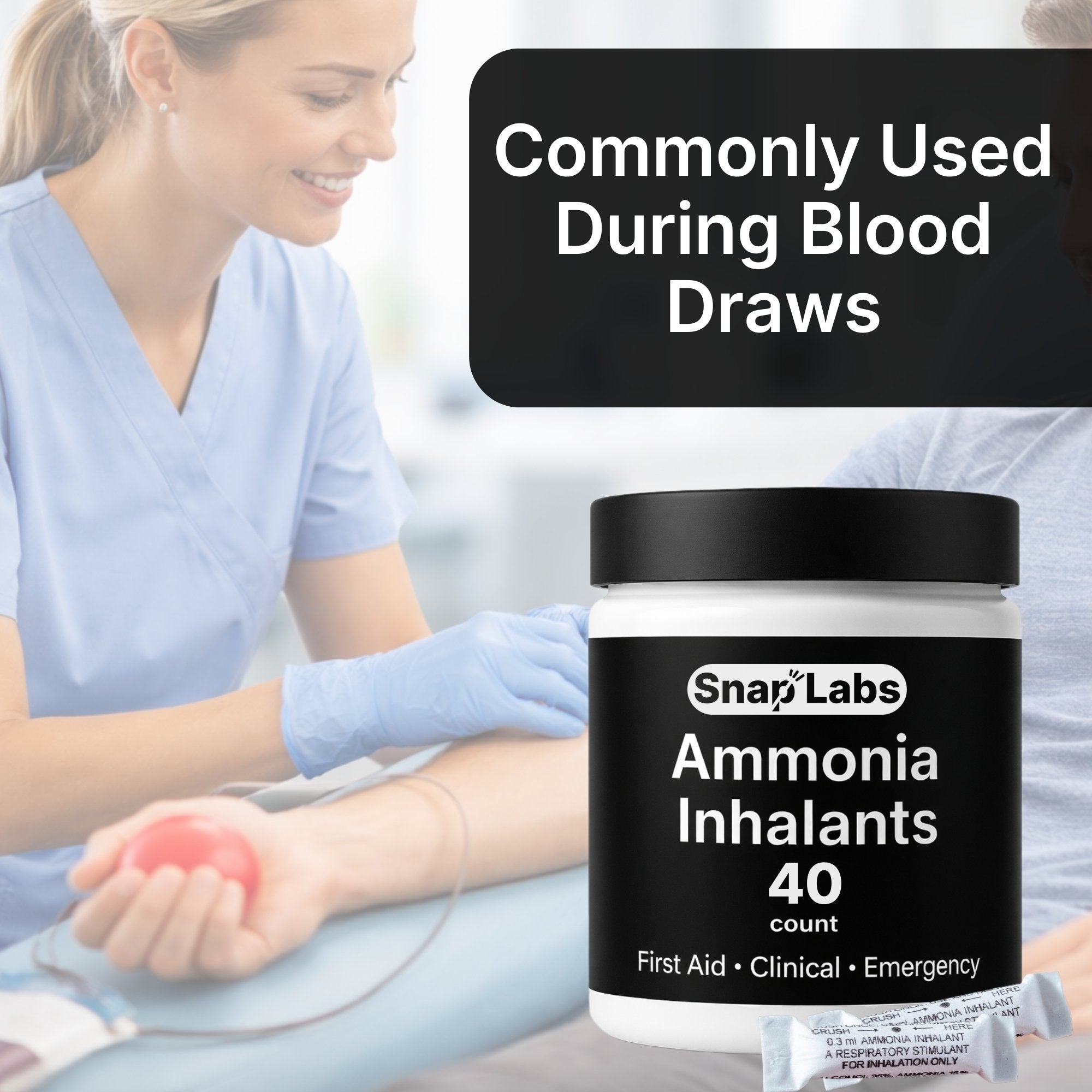 Ammonia Inhalant 40 Crushable Smelling Salts